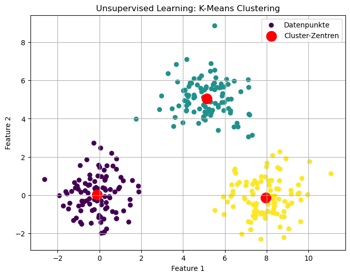 Beispiel für Unsupervised Learning: K-Means Clustering